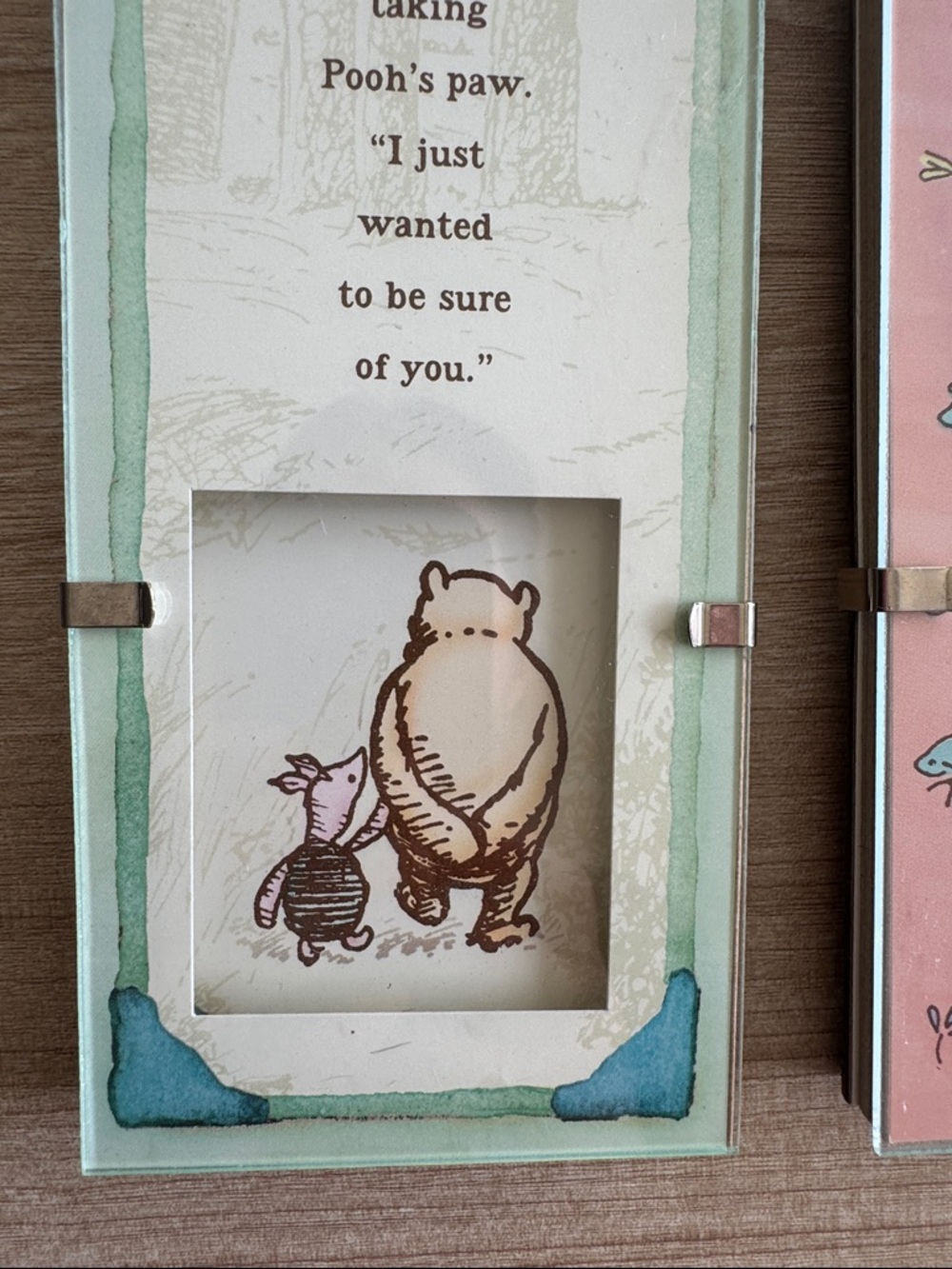 Vintage Disney Classic Pooh & Piglet Bookmark Set – Quote Frame Style - Picture 11 of 12
